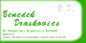 benedek draskovics business card